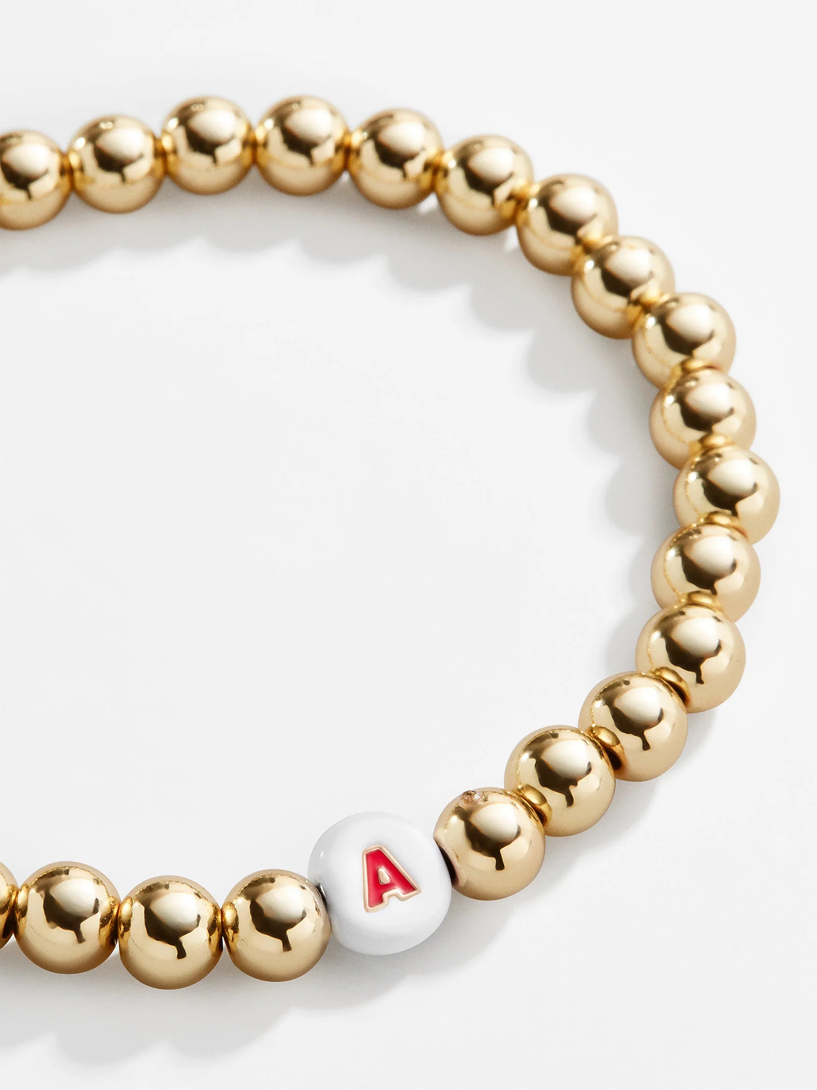 Initial Pisa Beaded Bracelet - White | BaubleBar (US)