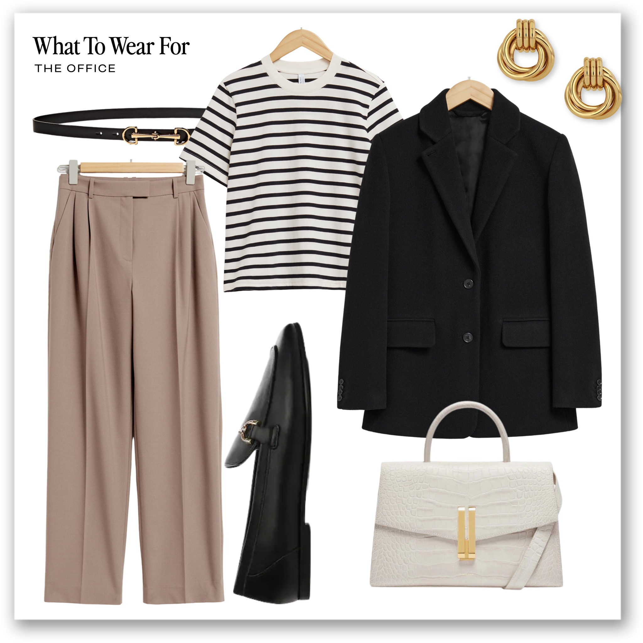 Styling stripes for autumn 🍂 

Workwear, the office, tailored trousers, stripe T-shirt, black blazer, demellier bag, loafers, & other stories, H&M, anine bing 

#LTKSeasonal #LTKworkwear #LTKstyletip
