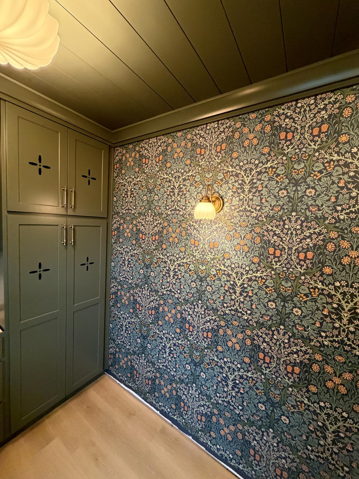 Phansthy Vintage Brass Boho Wall Sconces, Hardwired Wall Lights with Tulip Glass Lampshade, Brass... | Amazon (US)