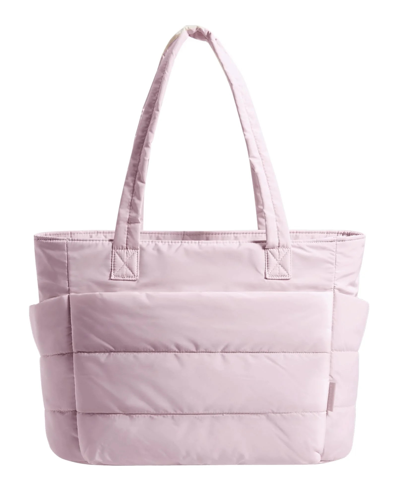 BAGSMART Tote Bag for Women, Lightweight Puffy Tote Bag for Travel, Work, Beach, Gym, Shop, Pink | Walmart (US)