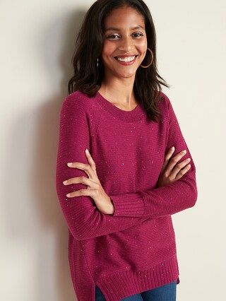 Textured-Stitch Boat-Neck Tunic Sweater for Women | Old Navy (US)