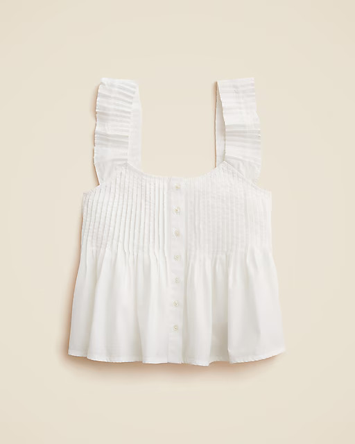 Pintuck peplum top | J. Crew US