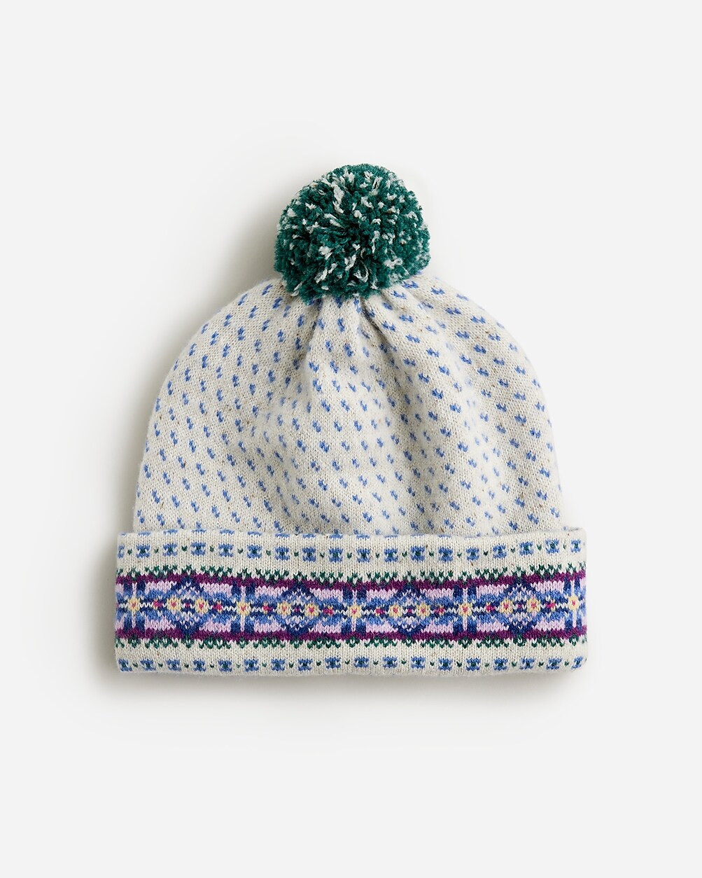 Lambswool-blend Fair Isle pom beanie | J. Crew US