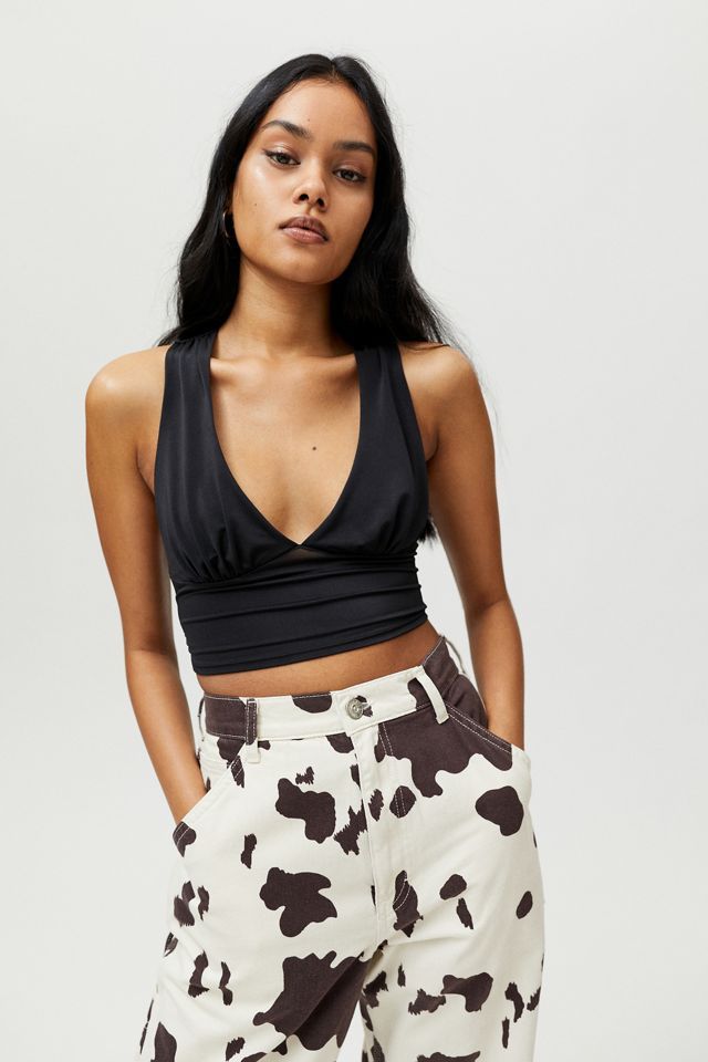 UO Phoenix Plunging Tie-Back Tank Top | Urban Outfitters (US and RoW)