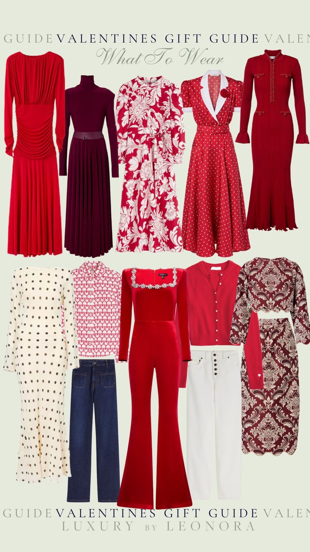 Valentines Day Outfits for all your Date Nights this month! From casual coffee dates to luxurious nights out, this guide has you covered 🫶🏻✨ 

Valentines Day | Date Night | Luxury Dresses | Red | Red and White | Heart Print | Polka Dot | Date Night Outfit | Valentines Day Outfits 

#LTKpartywear #LTKdresses #LTKdatenight
