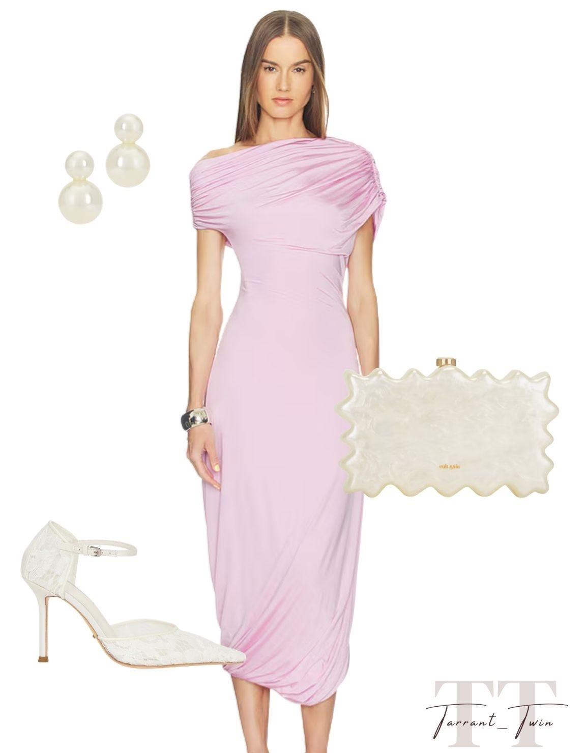 Pastels, Pearls, & Polished Pink! 🎀

Embrace the formal cocktail trend with this perfectly balanced summer look! 💖

I am obsessed with the statement piece: a stunning baby pink off-the-shoulder midi dress from Revolve featuring elegant ruching and a sophisticated draped silhouette. I balanced the feminine dress with chic, modern accessories from Revolve: a unique sculptural Cult Gaia pearl-effect clutch and matching double pearl stud earrings. I finished the look with delicate white lace pointed-toe heels for a touch of polished glam!

#OOTD
#WeddingGuest
#CocktailDress
#RevolveMe
#PinkMidiDress
#CultGaia
#PearlAccessories
#SummerFormal
#LaceHeels
#FormalOutfit
#FeminineStyle
#LTKStyle
#DateNightLook
#RomanticStyle
#StylingInspo

#LTKWedding #LTKSeasonal #LTKootd