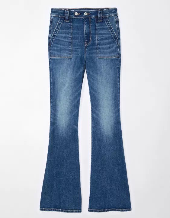 AE Next Level Super High-Waisted Flare Jean | American Eagle Outfitters (US & CA)