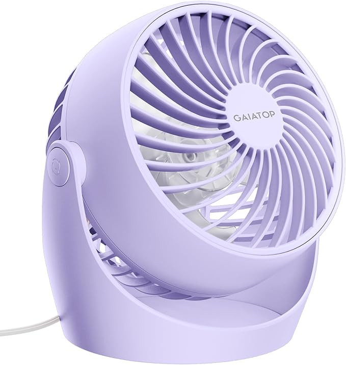 Gaiatop Air Circulator Fan, Portable Desk Fan Table Fan Dorm Fan, 5-Inch Small Fan 3 Speed with 3... | Amazon (US)