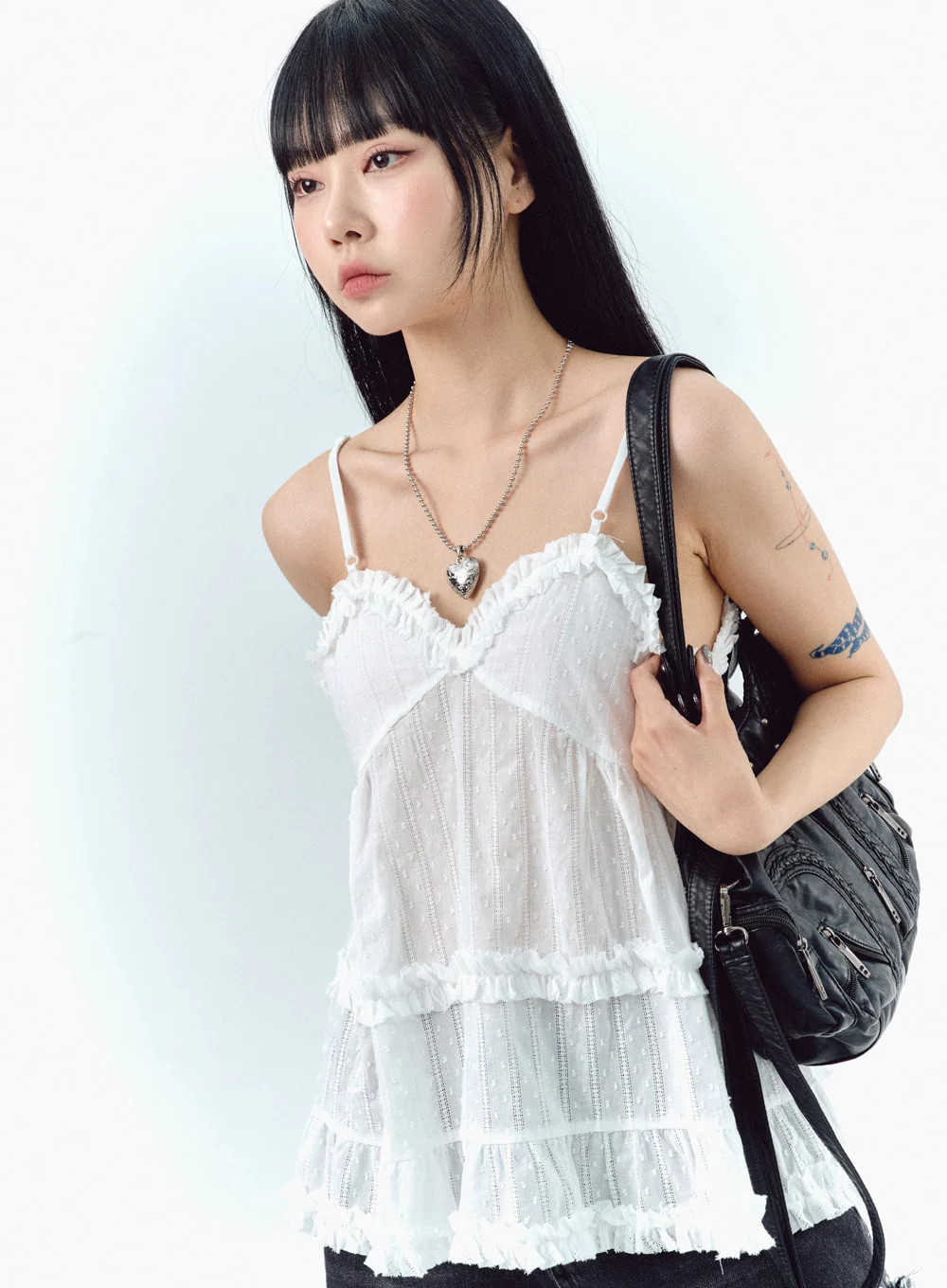 Frill Lace Top IU330 | Lewkin