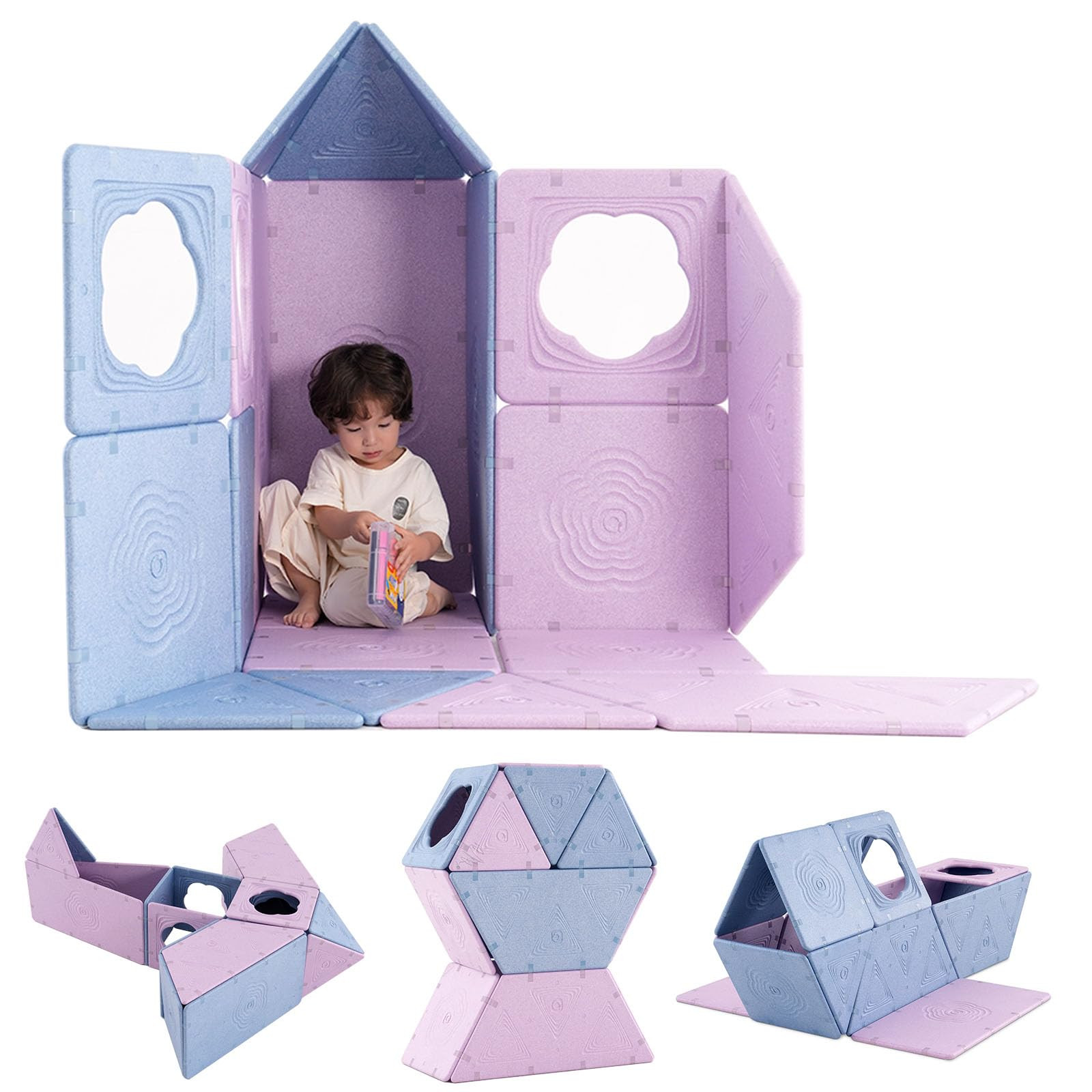 Asweets 18-Piece Magnetic Fort Building Kit for 3+ Kids, Giant Modular Playhouse Panels, Lightwei... | Amazon (US)