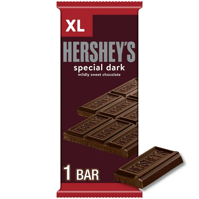Hershey's Special Dark Mildly Sweet Chocolate XL Candy, Bar 4.25 oz, 16 Pieces | Walmart (US)