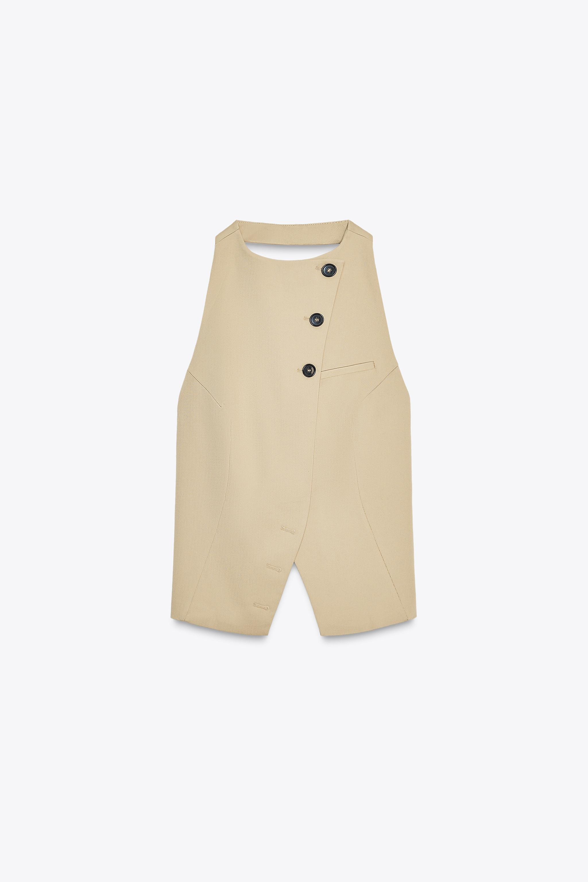 OPEN BACK WAISTCOAT TOP | Zara UK