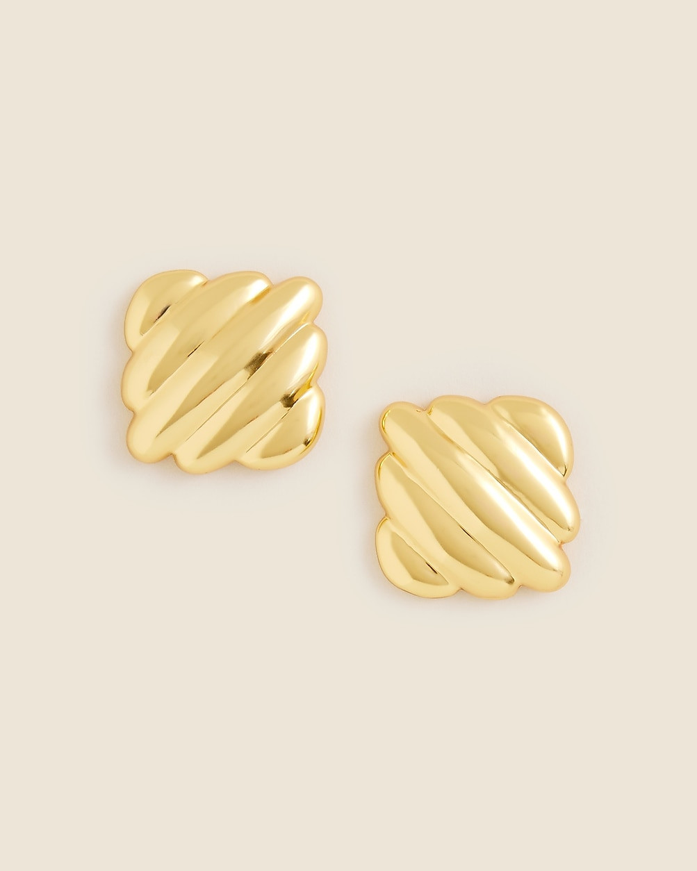 Ridged square stud earrings | J. Crew US