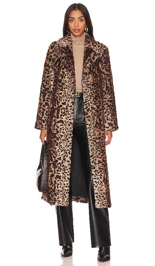 Alpha Faux Fur Coat in Leopardess | Revolve Clothing (Global)