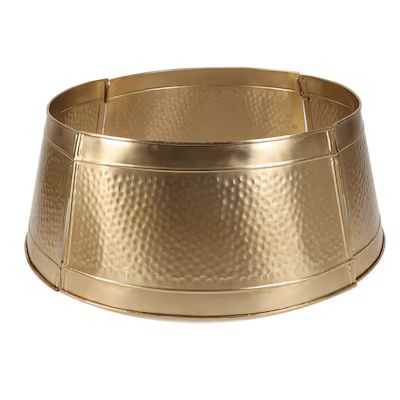 Holiday Living  HL Gold Hammered Tree Collar | Lowe's