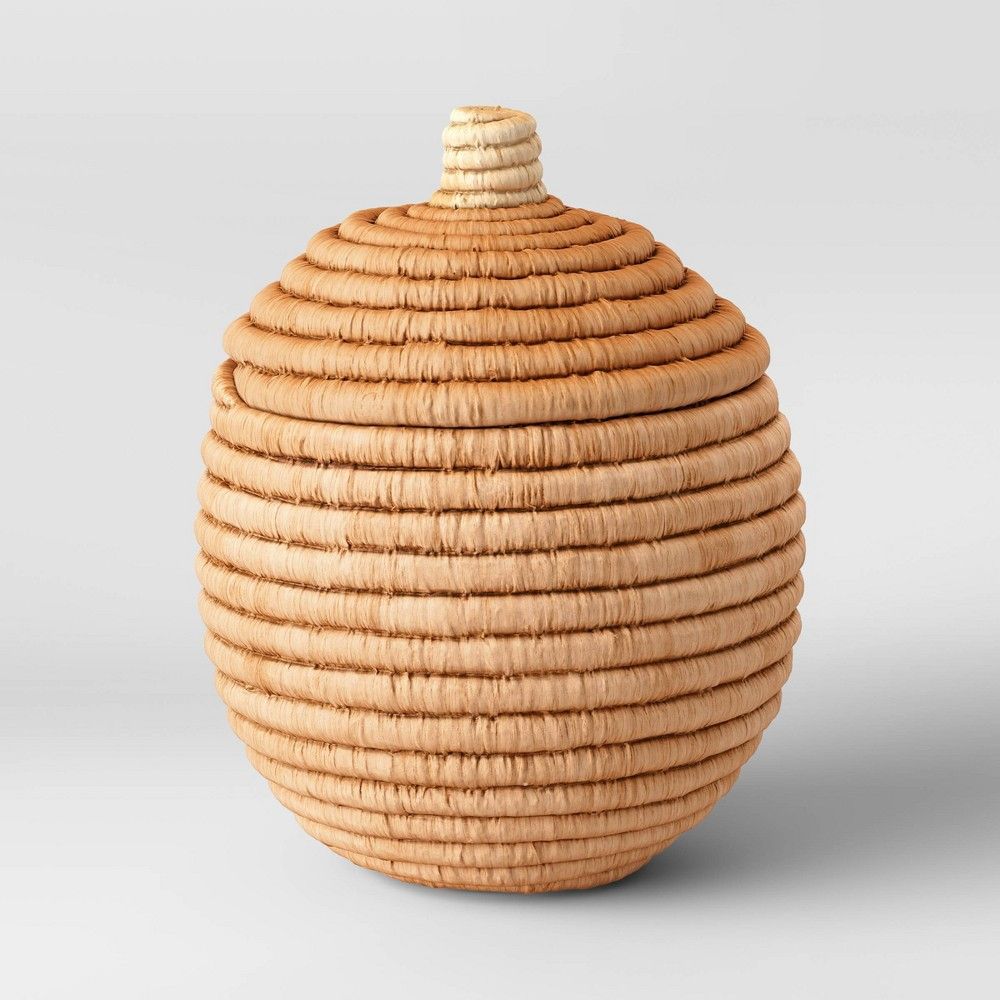 Raffia Pumpkin Basket - Threshold | Target