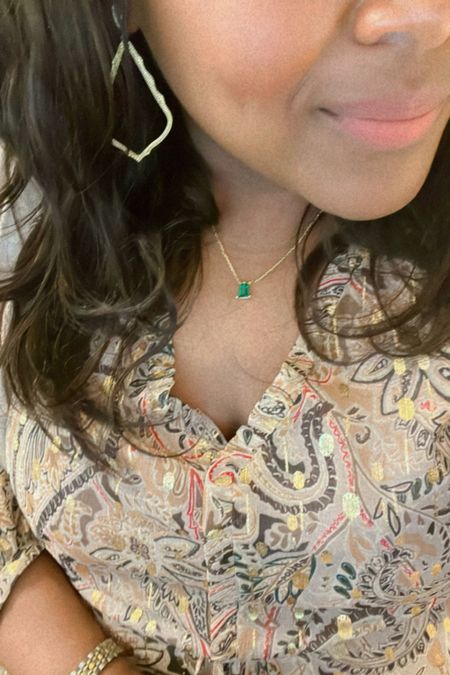 Kendra Scott Blair Gold Pendant necklace in Emerald! ✨✨✨ 

#LTKCyberweek #LTKbeauty #LTKsalealert