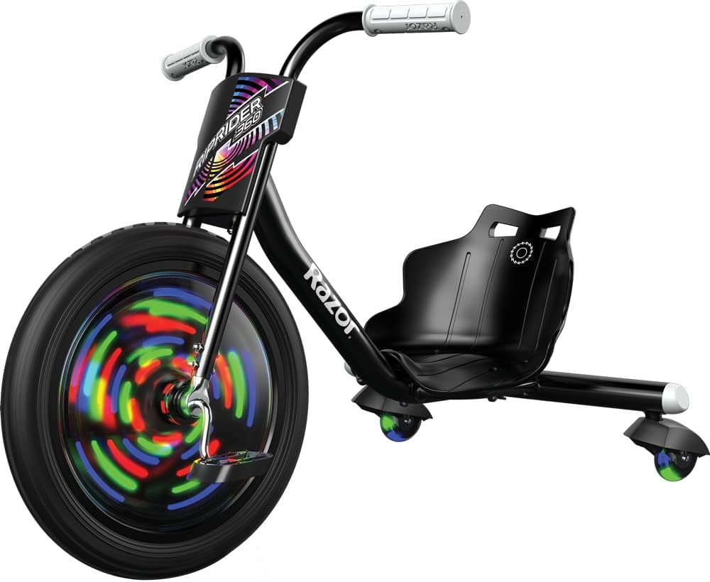 Razor RipRider 360 Lightshow – Trike with Rear Casters and with Motion-Activated Multi-Color Li... | Amazon (US)