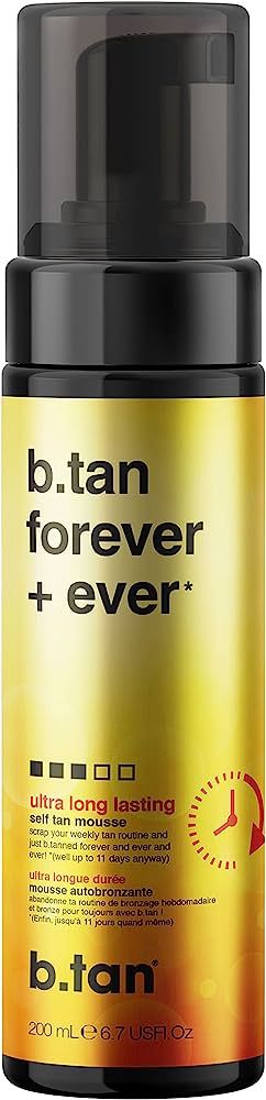 b.tan Ultra Long Lasting Self Tanner | Forever & Ever - Lasts Up to 11 Days, Fast Self Tanning, 1... | Amazon (US)