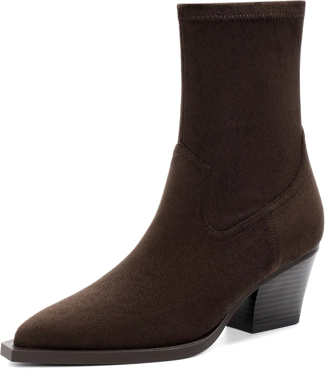 Ankle Boots for Women Pointed Toe Chunky Booties | Amazon (US)