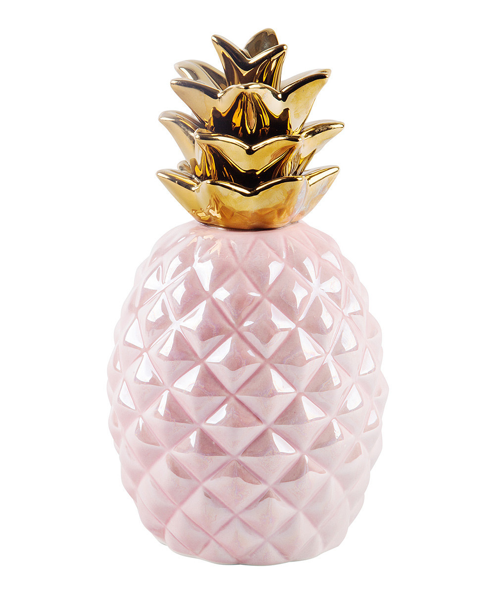 Home Essentials and Beyond Collectibles and Figurines - Pink Iridescent Pineapple Ceramic Figure | Zulily