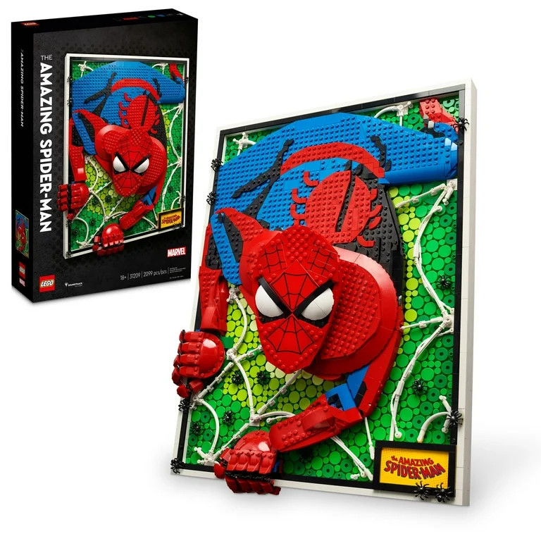 LEGO Art The Amazing Spider-Man 31209 Build & Display Home Decor Wall Art Kit, Nostalgic Super He... | Walmart (US)