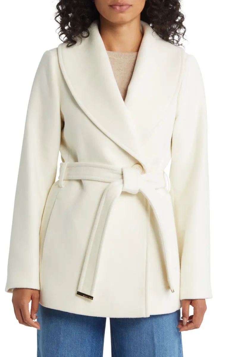 Belted Wool Blend Shawl Collar Coat | Nordstrom