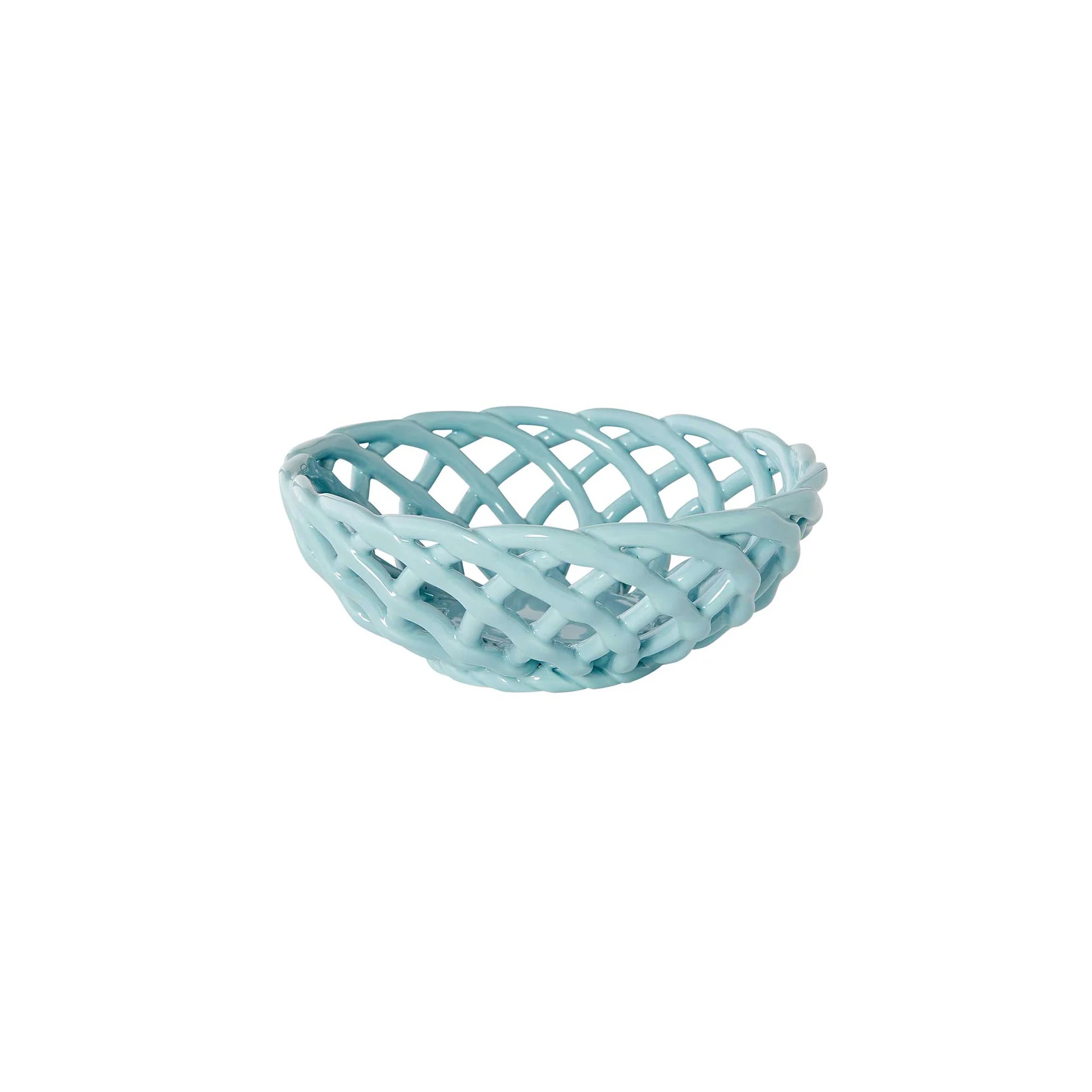 Giana Ceramic Basket in Blue | Caitlin Wilson Design