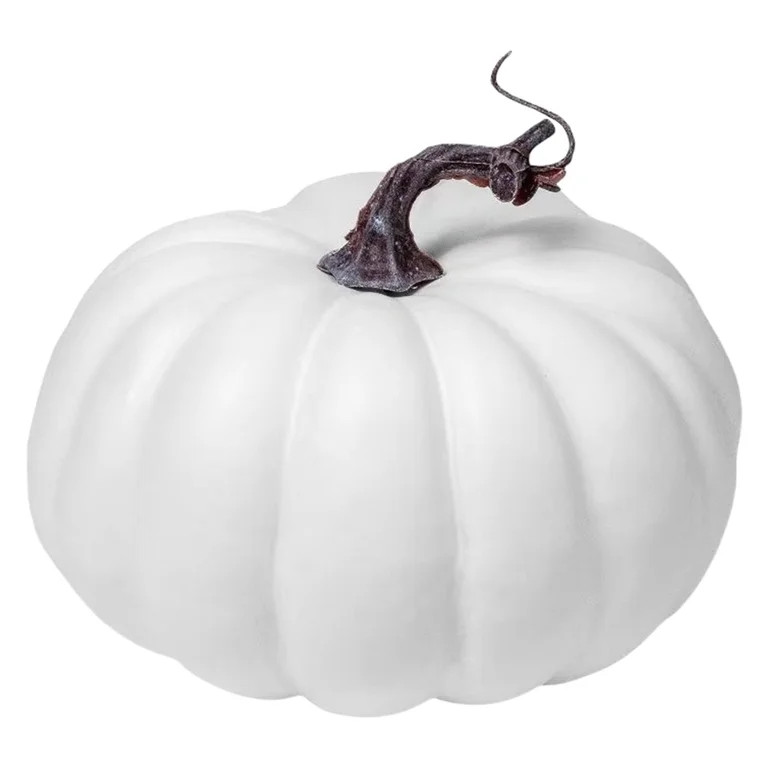 6.7 Inch Large White Fake Pumpkin Artificial Pumpkins Fall Decor Realistic DIY Thanksgiving Hallo... | Walmart (US)