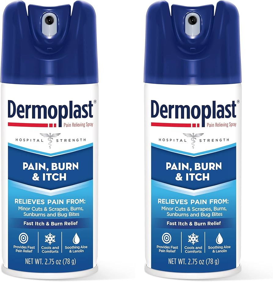 Dermoplast Pain, Burn & Itch Spray, Pain Relief Spray for Minor Cuts, Burns and Bug Bites, 2.75 o... | Amazon (US)
