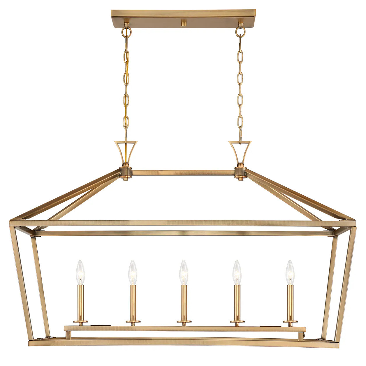 Savoy House Essentials Essentials 5 -Light Brushed Brass Metal Chandelier one_size | 1-424-5-322 | Lowe's