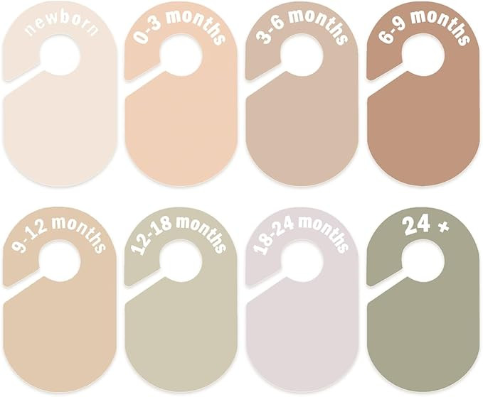 Baby Closet Divider, Baby Wardrobe Organizer, Double-Sided Design, Nursery Decor Clothes Hanger D... | Amazon (US)