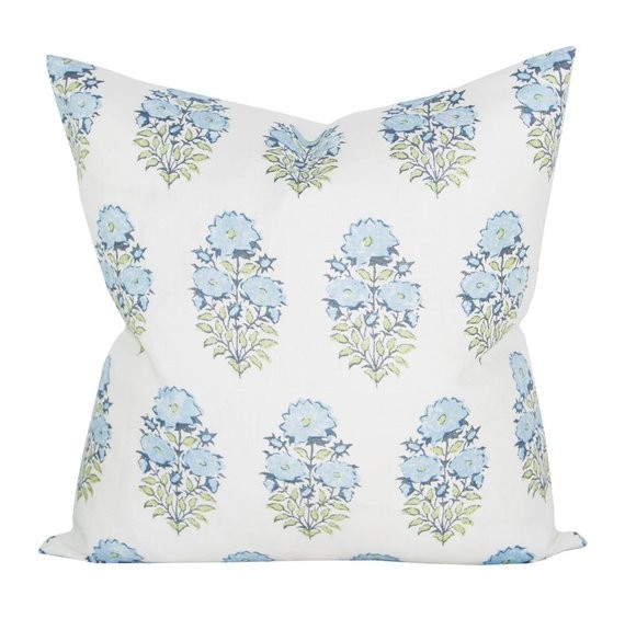 Pillow cover, Mughal Flower Monsoon, floral, Spark Modern pillow | Etsy (CAD)