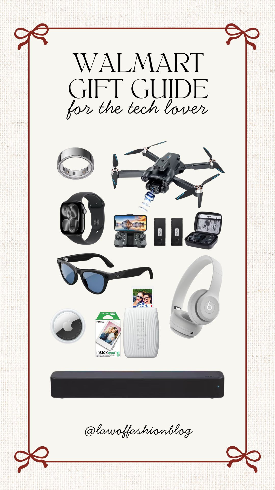 Walmart gift guide for the tech lover 🎁 electronics, sound bar, drone, Oura ring, Apple watch, Bose headphones, photo printer, gift ideas, Christmas gifting, holiday gift ideas, Walmart finds. 

 #LTKGiftGuide #LTKHoliday #LTKFindsUnder100