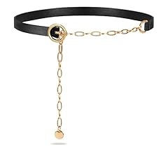 Waist Chain Belts for Women Leather Waist Belts Chain for Dresses Adjustable Ladies Belt       
M... | Amazon (US)