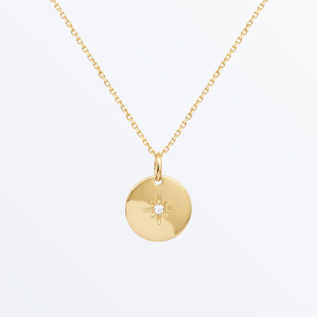 Gold and Zirconia Star Coin Necklace - Stella | Ana Luisa | Ana Luisa