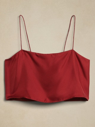Arabella Silk Cropped Tank Top | Banana Republic (US)