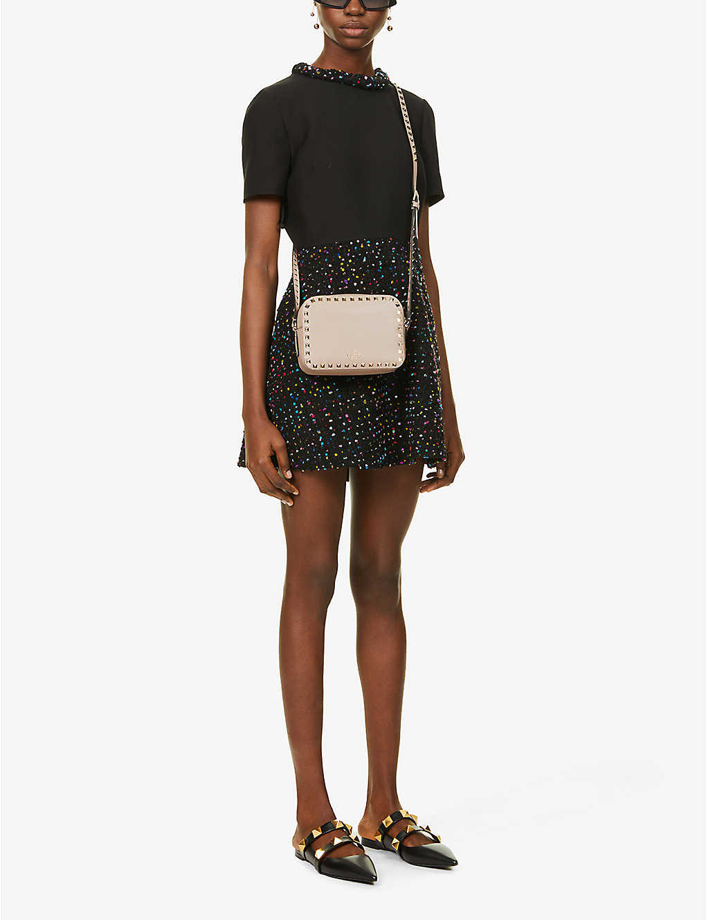 Rockstud small leather cross-body camera bag | Selfridges