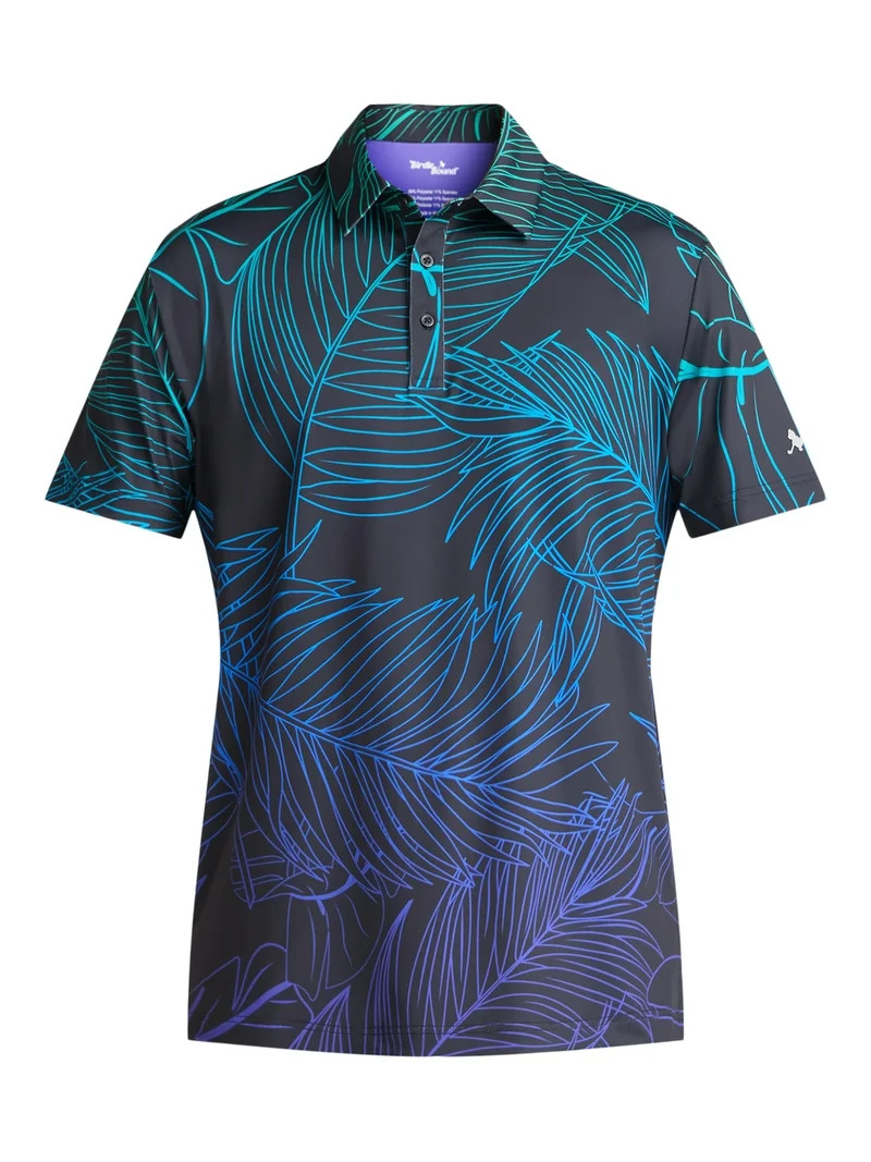 Birdie Bound Novelty Print Golf Polo Shirt, Men's & Big Men's Sizes S-5XL | Walmart (US)