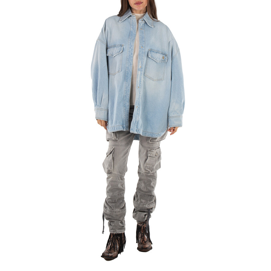 Sky Blue Denim Short Coat, Brand Size 38 (US Size 4) | Jomashop.com & JomaDeals.com