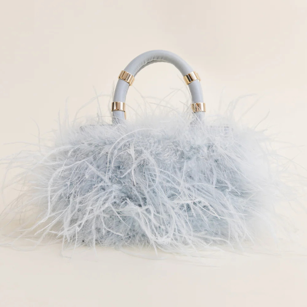 J. LOWERY EMILY Feather Bag | Blue | J. LOWERY