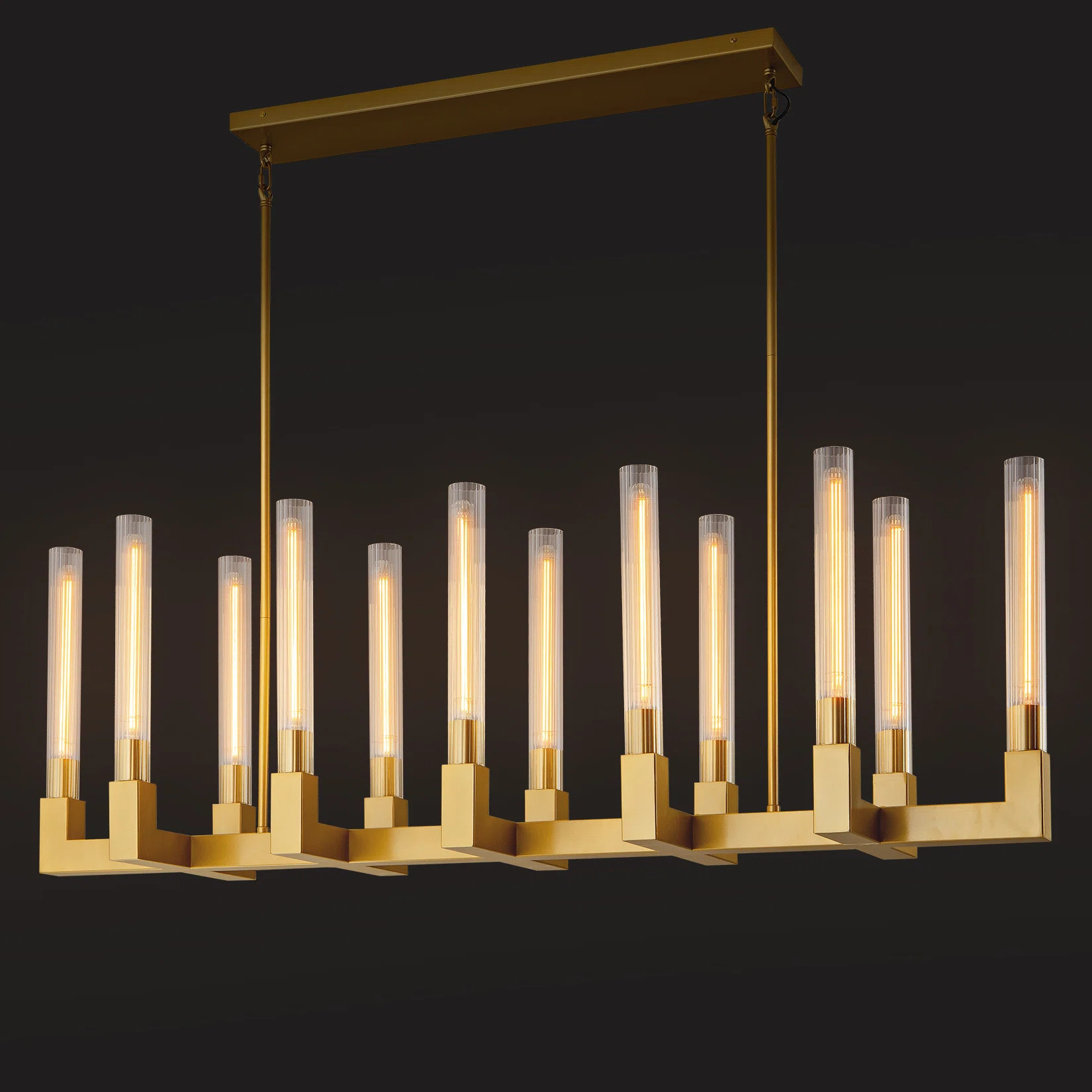 17 Stories Naviel 12 - Light Glass LED Farmhouse Chandelier | Wayfair | Wayfair North America