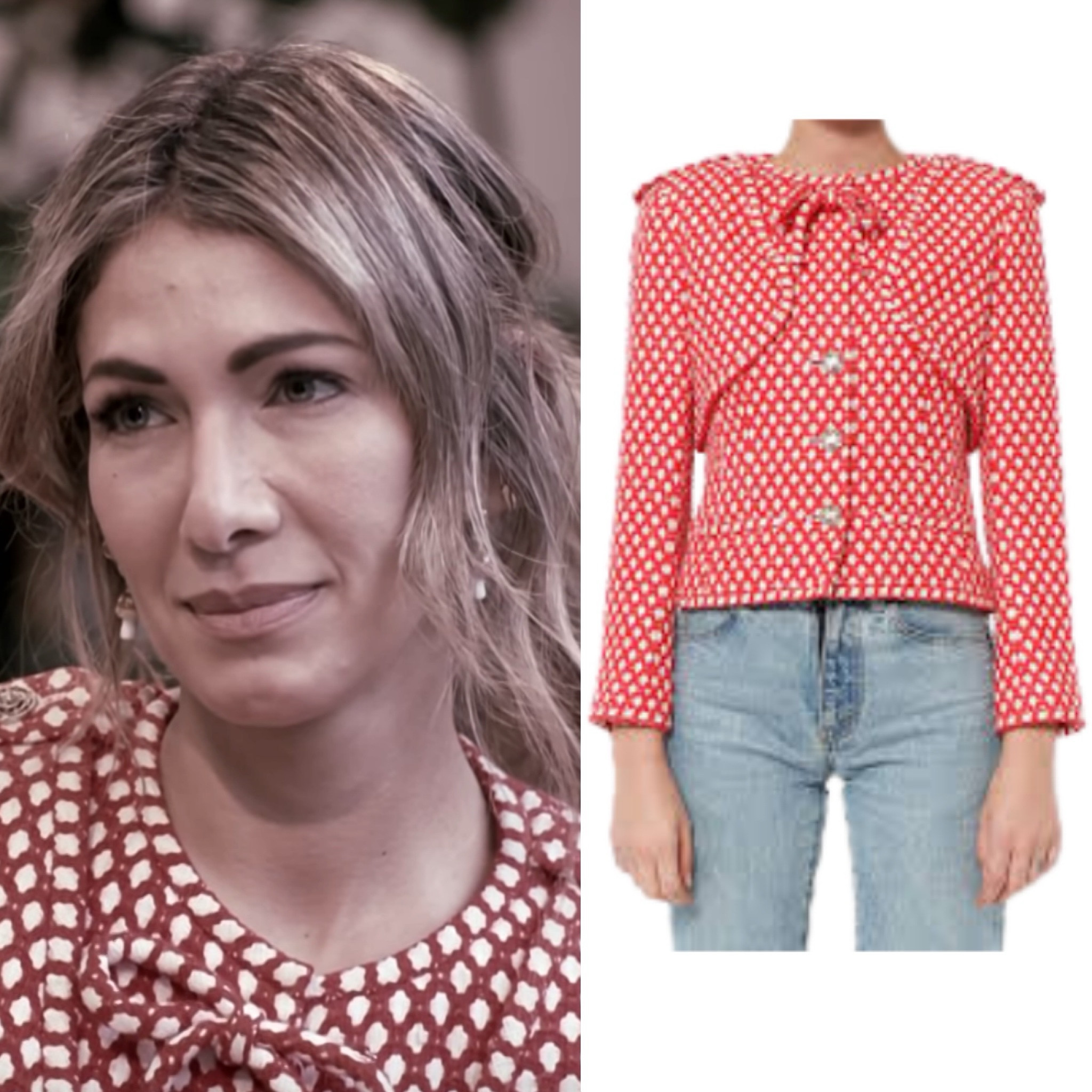 Erin Lichy’s Red Printed Bow Jacket