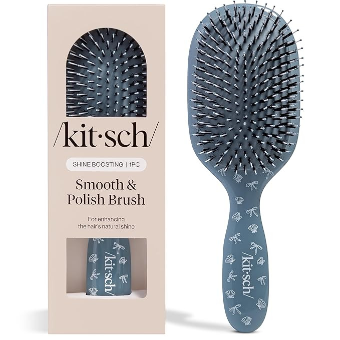 Kitsch Smooth & Polish Brushes – Dual Bristle Brush, Frizz Control Detangler Hair Brush, Nylon ... | Amazon (US)