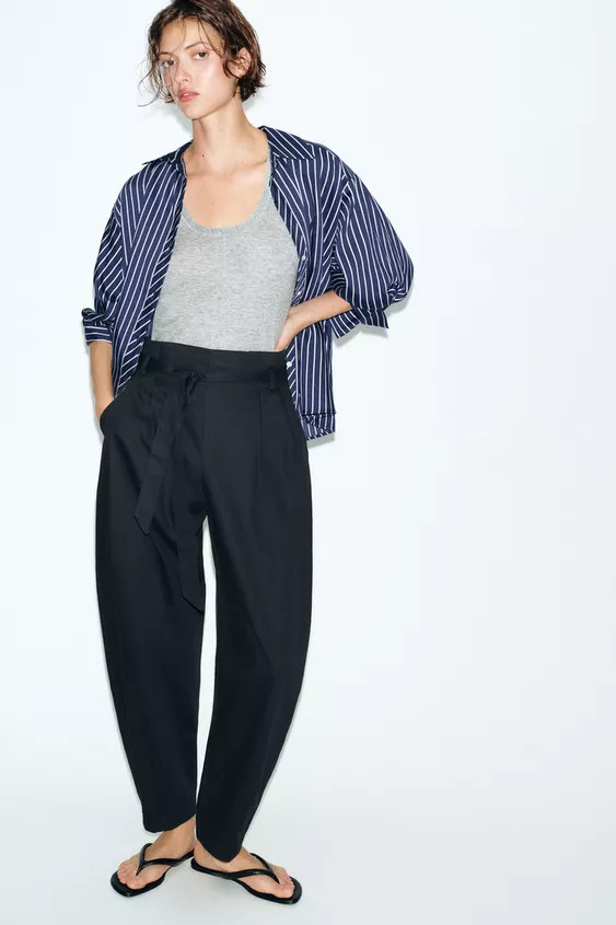 PAPERBAG TROUSERS WITH BELT | Zara DE