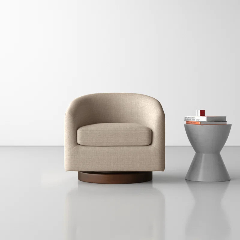 Bennett Upholstered Swivel Barrel Chair | Wayfair North America