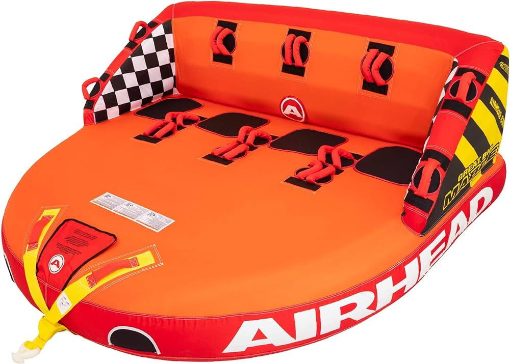 AIRHEAD Mable Inflatable Towable Tube | 1-4 Rider Models | Dual Tow Points | Full Nylon Cover | E... | Amazon (US)