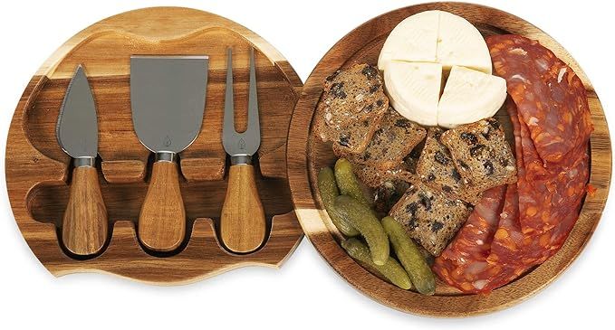 TOSCANA - a Picnic Time Brand Brie Acacia Wood Cheese Board Set with Cheese Tools | Amazon (US)