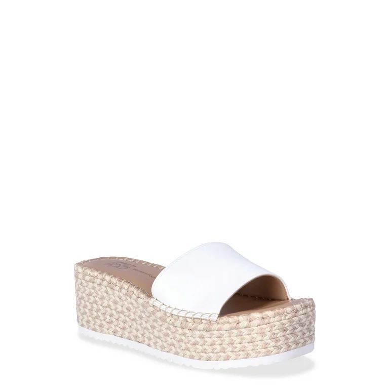 No Boundaries Women's Platform Slide Sandals | Walmart (US)