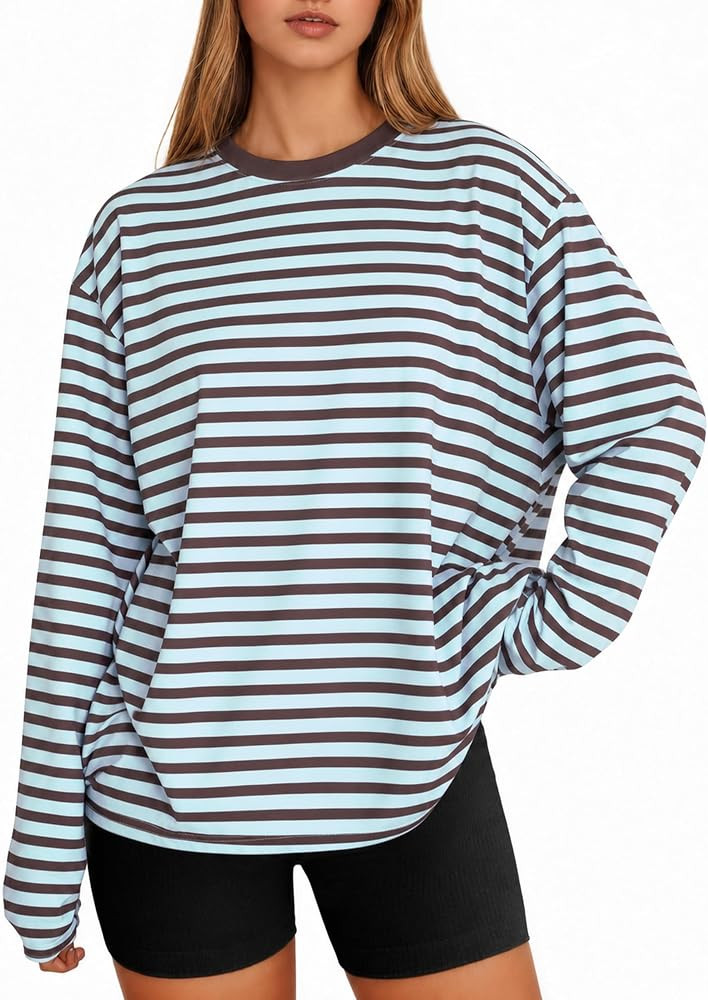 Tankaneo Womens Long Sleeve Oversized T Shirts Basic Tees 2026 Fall Outfits | Amazon (US)